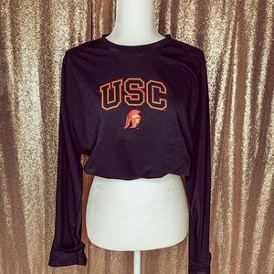 USC cinched crop top